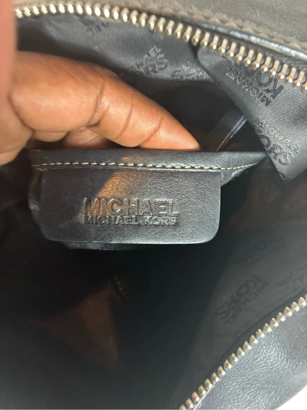 Michael Kors Black Leather Hobo Shoulder Bag Slouch Quiet Luxury